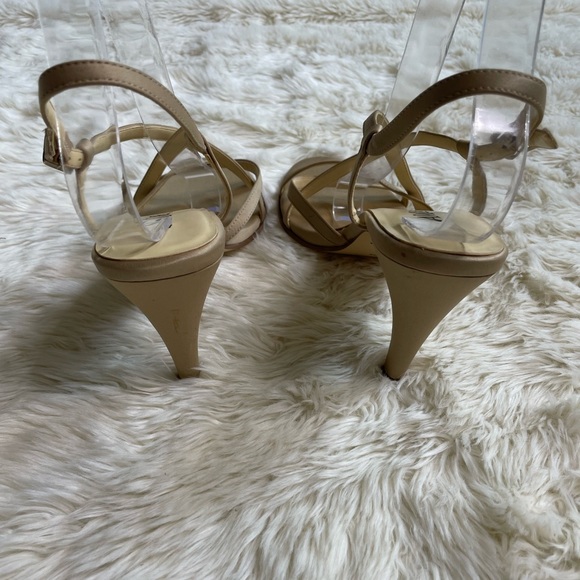Sam & Libby Beige Open Toe Heels 8M - Picture 5 of 7
